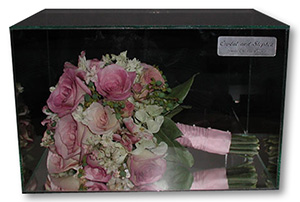 wedding bouquet preservation in glass box